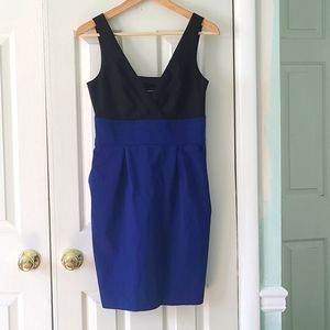 Black and blue Express dress